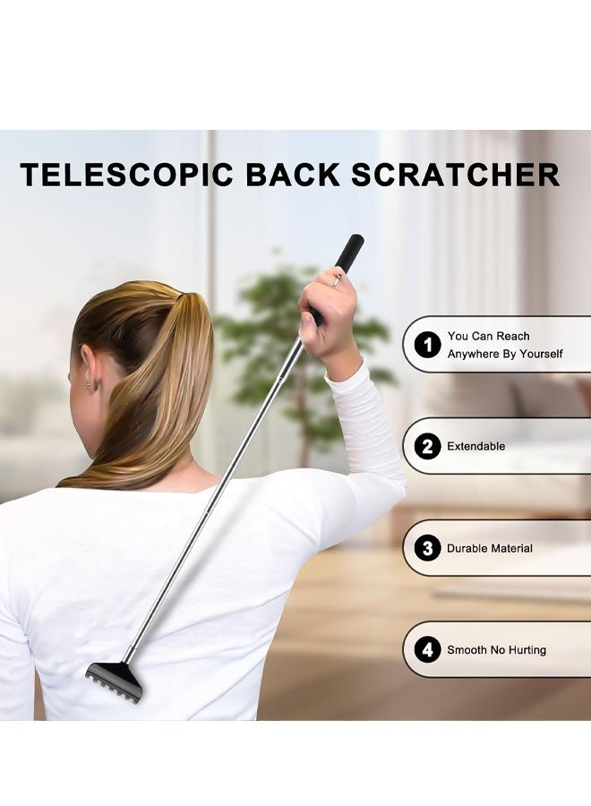 2Pack Back Scratcher for Men Women, Stocking Stuffers White Elephant Gifts for Adults, Game Prizes for Adults, Extendable Bulk Back Massager Tool for Thanksgiving Birthday Idea Gifts - Image 3